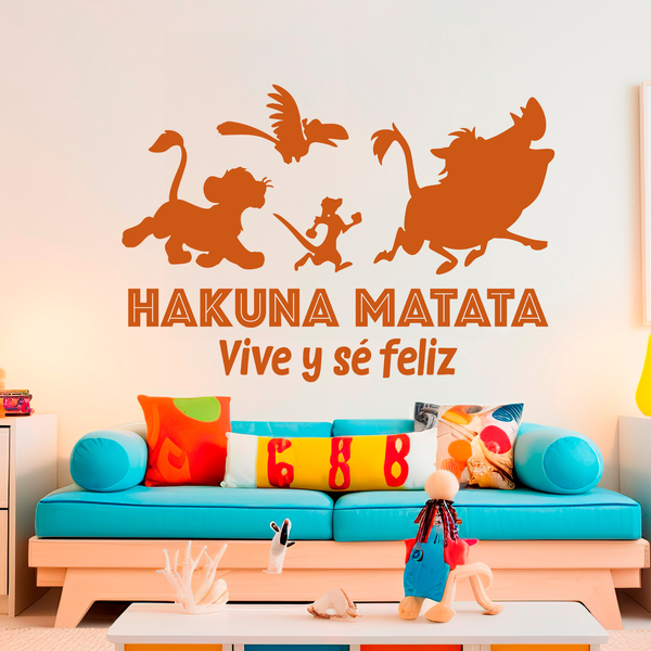 Stickers pour enfants: Hakuna Matata Vivre et être Heureux