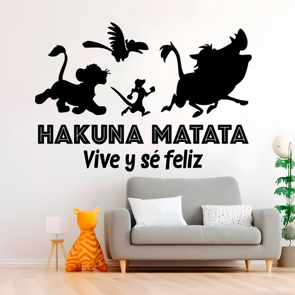 Stickers pour enfants: Hakuna Matata Vivre et être Heureux