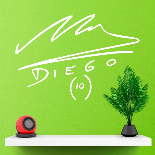 Stickers muraux: Signature  Diego Maradona