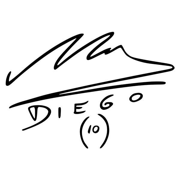 Stickers muraux: Signature  Diego Maradona