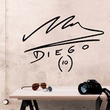 Stickers muraux: Signature  Diego Maradona 2