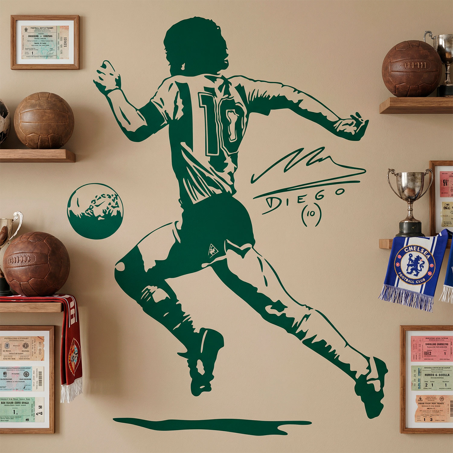 Stickers muraux: Diego Maradona el Pelusa