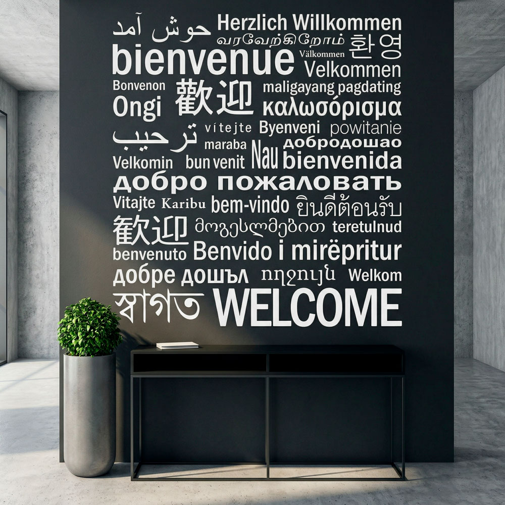 Stickers muraux: Bienvenue &agrave; Langues II