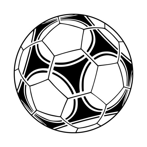 Stickers Ballon de Football - 9,90 € Couleur Interieur Noir