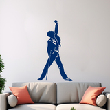 Stickers muraux: Silhouette de Freddie Mercury 2