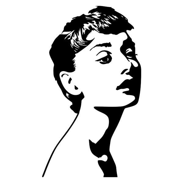 Stickers muraux: Audrey Hepburn Beauté Angélique