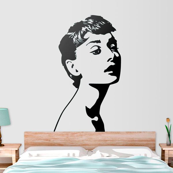 Stickers muraux: Audrey Hepburn Beauté Angélique