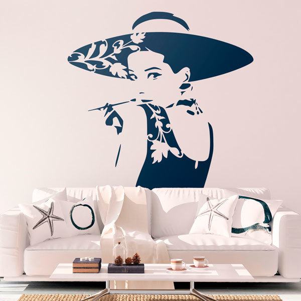 Stickers muraux: Actrice Audrey Hepburn 