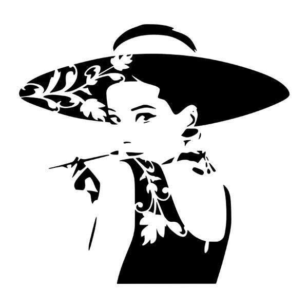 Stickers muraux: Actrice Audrey Hepburn 