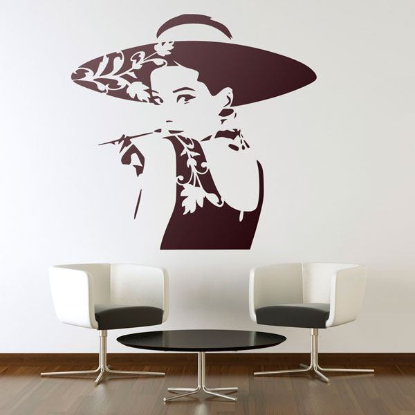 Stickers muraux: Actrice Audrey Hepburn 