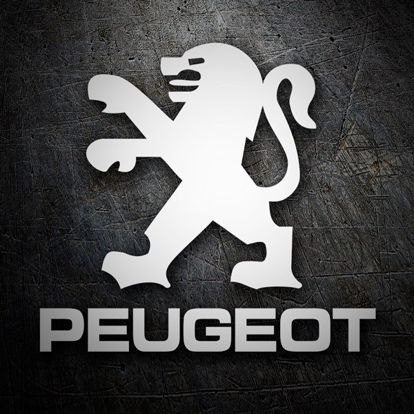 Autocollants: Logo Peugeot avec Lion Stylis&eacute;