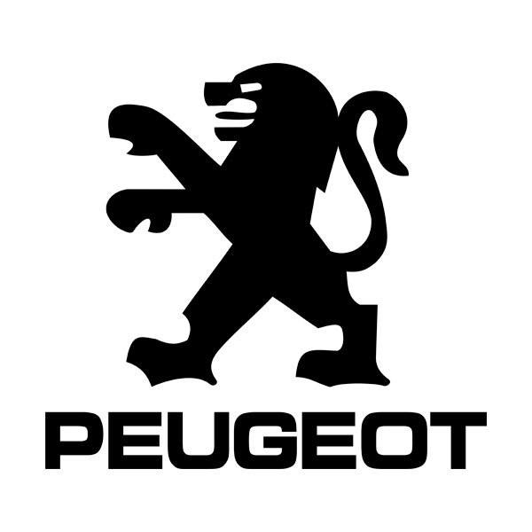Autocollants: Logo Peugeot avec Lion Stylis&eacute;