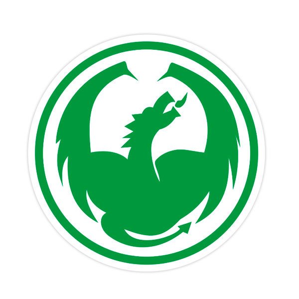 Autocollants: Dragon vert