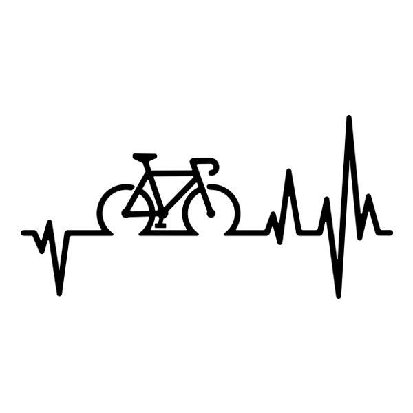 Autocollants: Vélo Cardiogramme