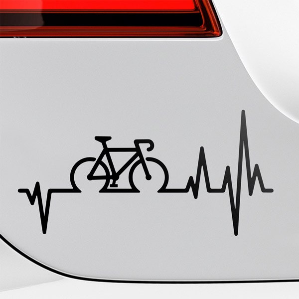 Autocollants: Vélo Cardiogramme