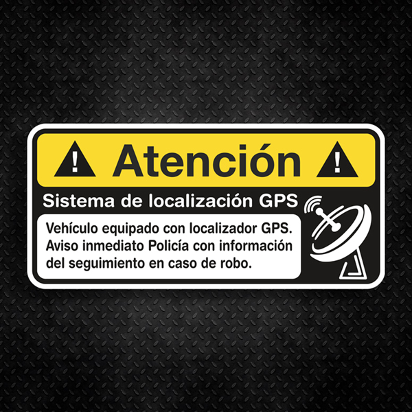 Autocollants: Atención GPS