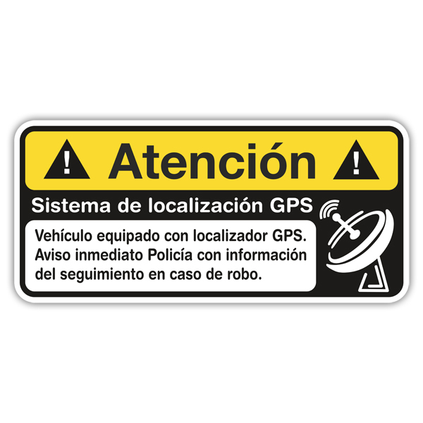 Autocollants: Atención GPS