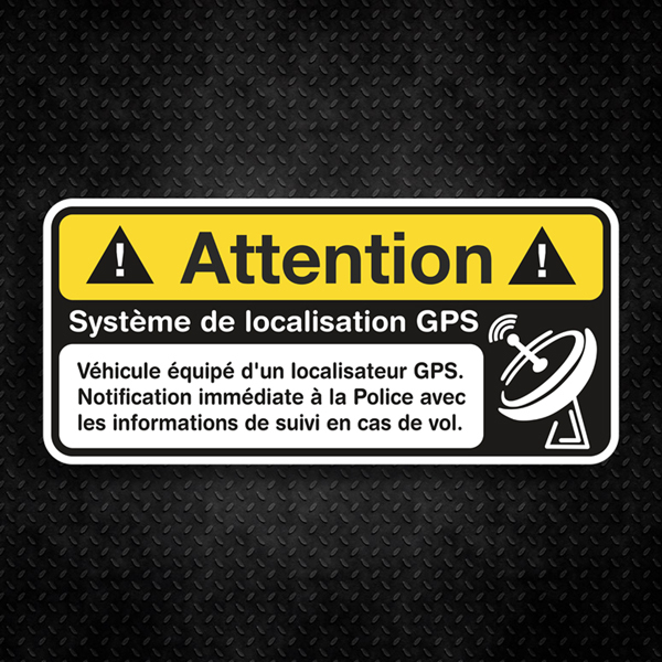Autocollants: Attention GPS
