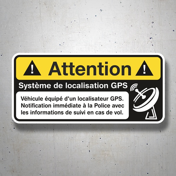 Autocollants: Attention GPS