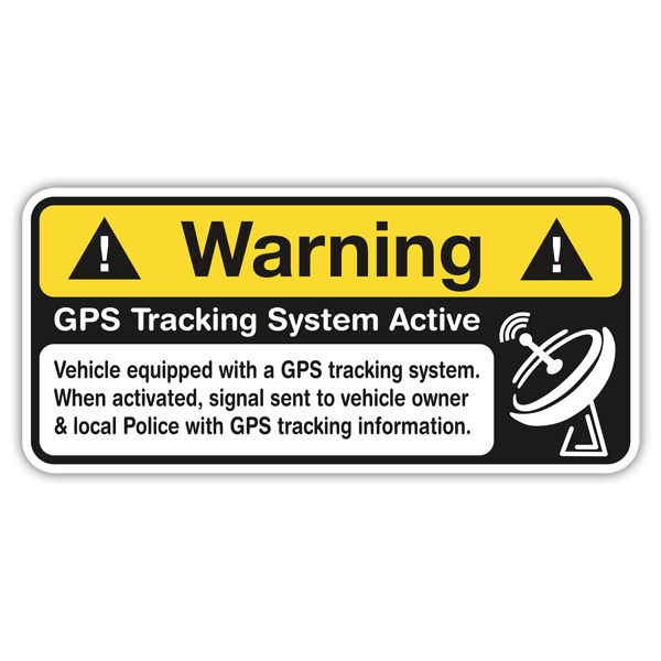 Autocollants: Warning GPS