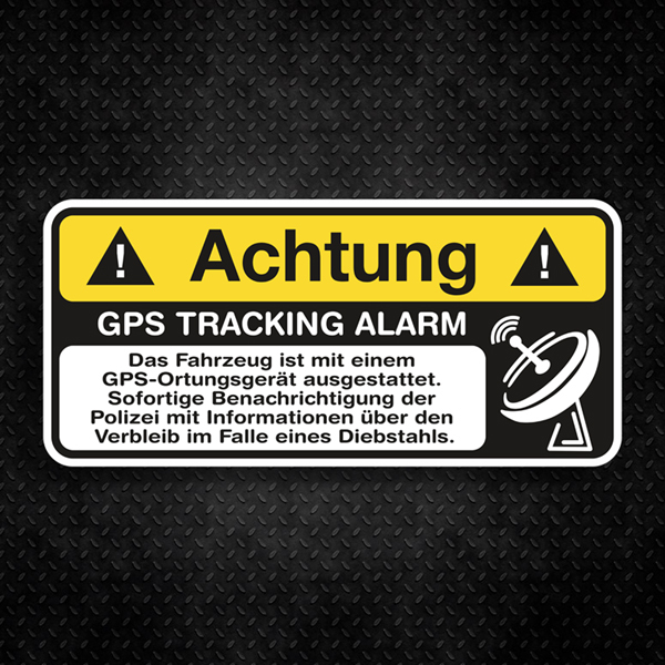 Autocollants: Achtung GPS