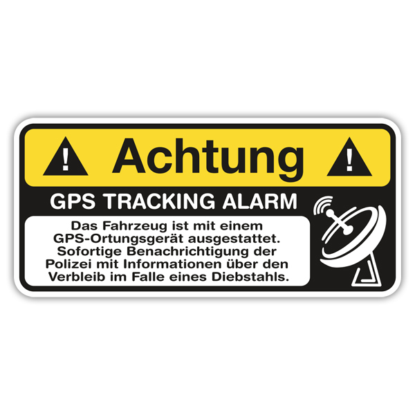 Autocollants: Achtung GPS