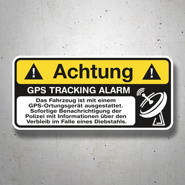 Autocollants: Achtung GPS