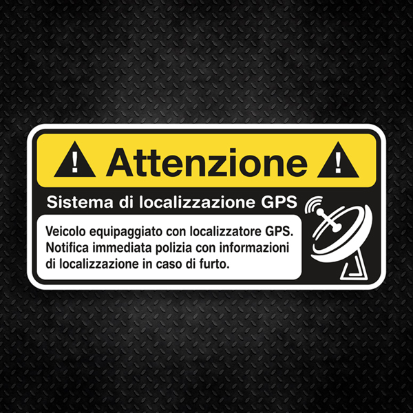 Autocollants: Attenzione GPS