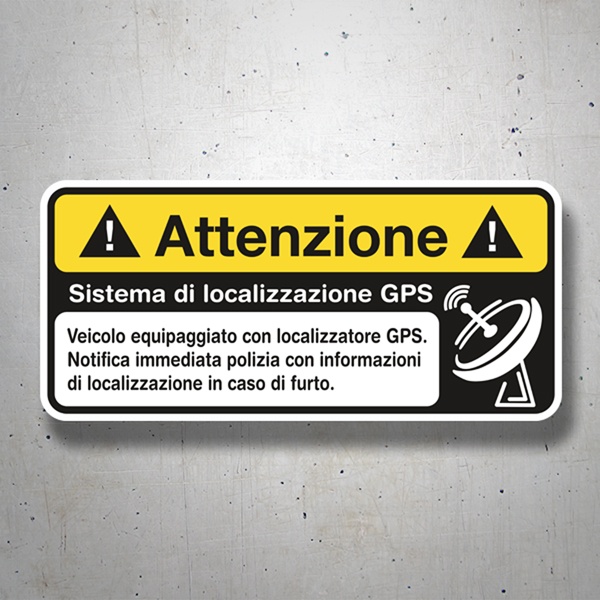 Autocollants: Attenzione GPS