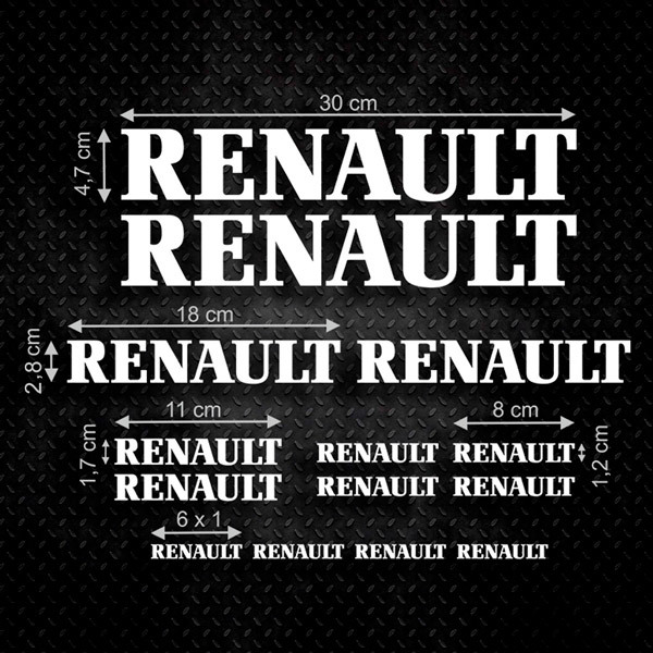 Autocollants: Kit 14X Renault