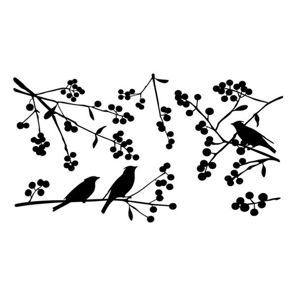 Stickers muraux: Silhouettes d'oiseaux