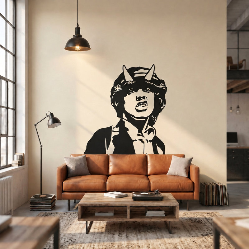 Stickers muraux: Angus Young ACDC