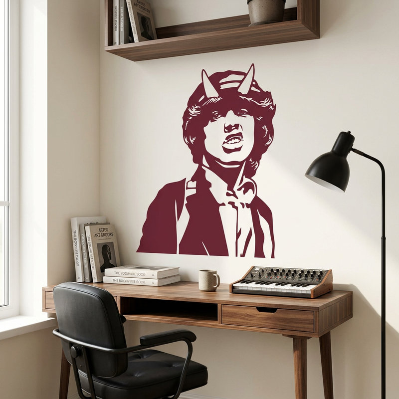 Stickers muraux: Angus Young ACDC