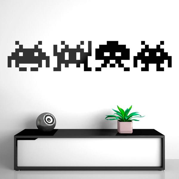 Stickers muraux: Space Invaders Martiens