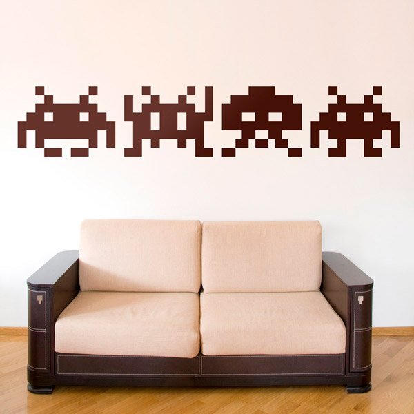 Stickers muraux: Space Invaders Martiens