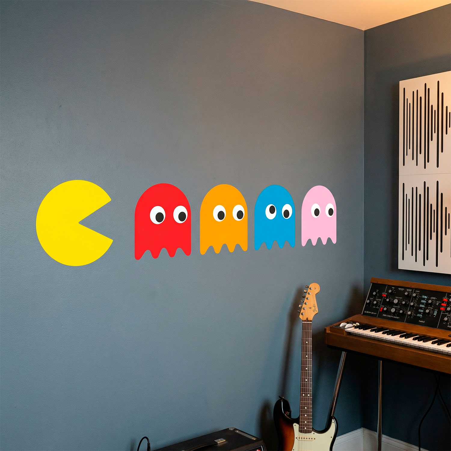 Stickers muraux: Pac-Man et 4 Fant&ocirc;mes