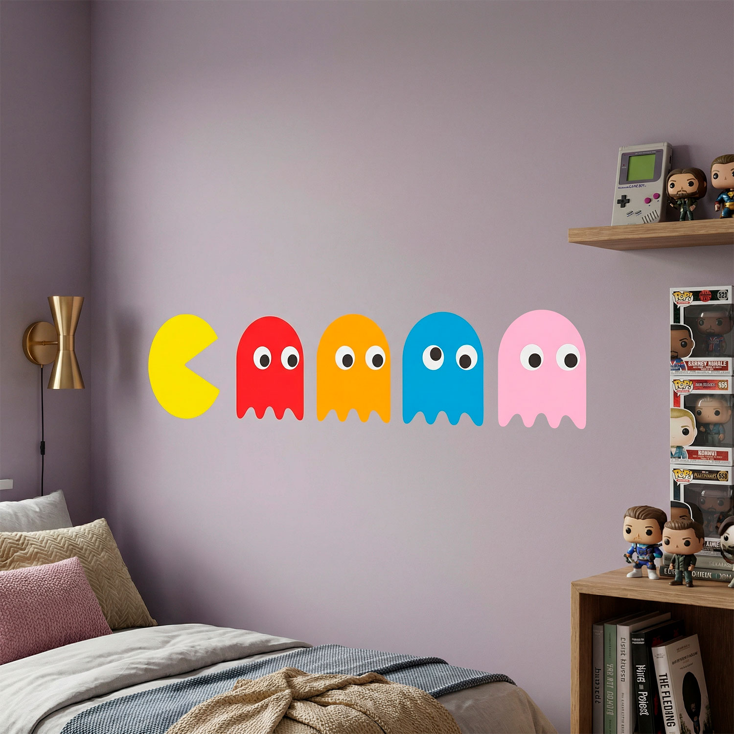 Stickers muraux: Pac-Man et 4 Fant&ocirc;mes