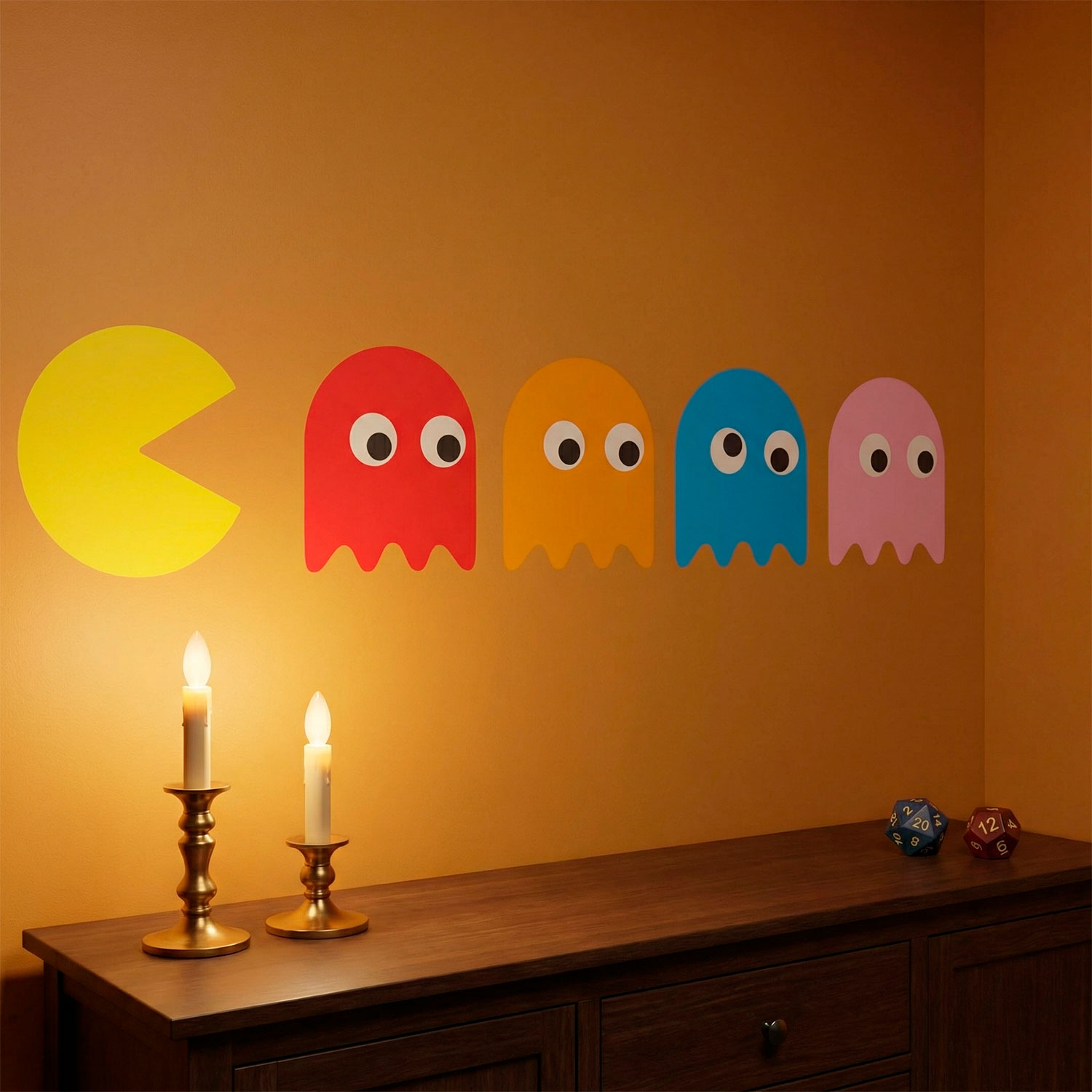 Stickers muraux: Pac-Man et 4 Fant&ocirc;mes