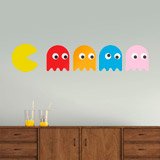 Stickers muraux: Pac-Man et 4 Fantômes 4