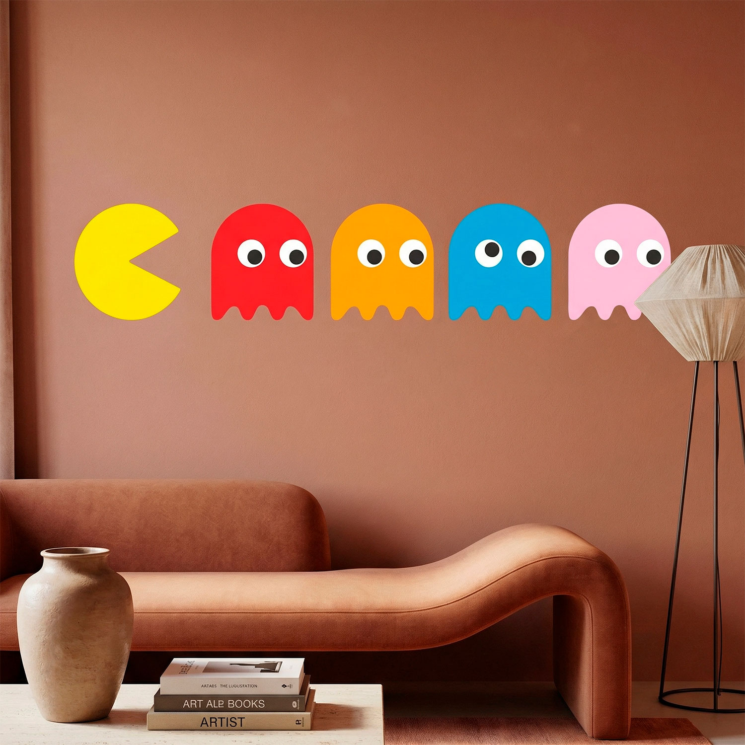 Stickers muraux: Pac-Man et 4 Fant&ocirc;mes