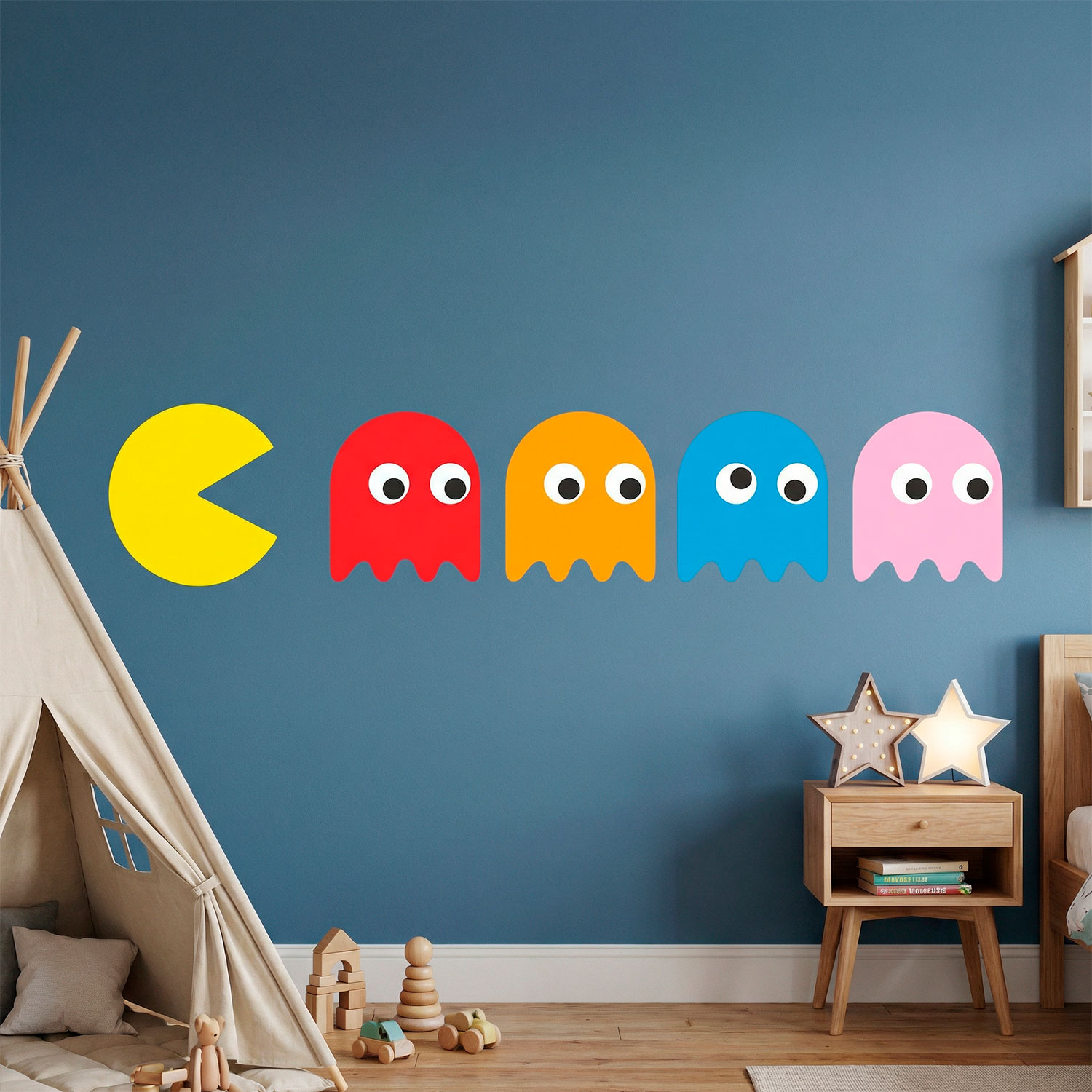 Stickers muraux: Pac-Man et 4 Fant&ocirc;mes