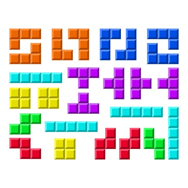Stickers muraux: Tetris Pièces