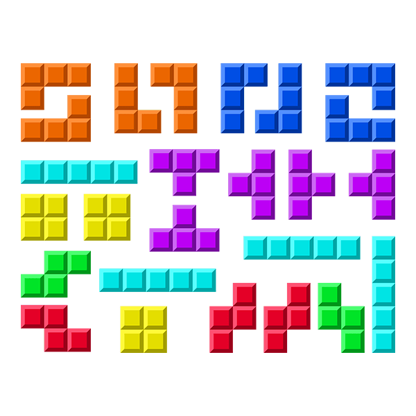 Stickers muraux: Tetris Pièces