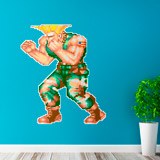 Stickers muraux: Street Fighter Guile Pixel Art 3