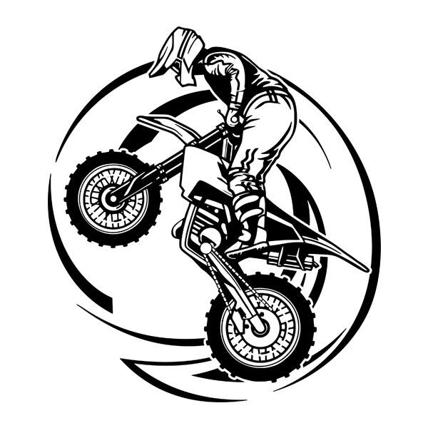 Stickers muraux: Acrobaties Motocross