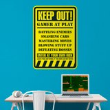 Stickers muraux: Keep Out! Gamer at Play 3