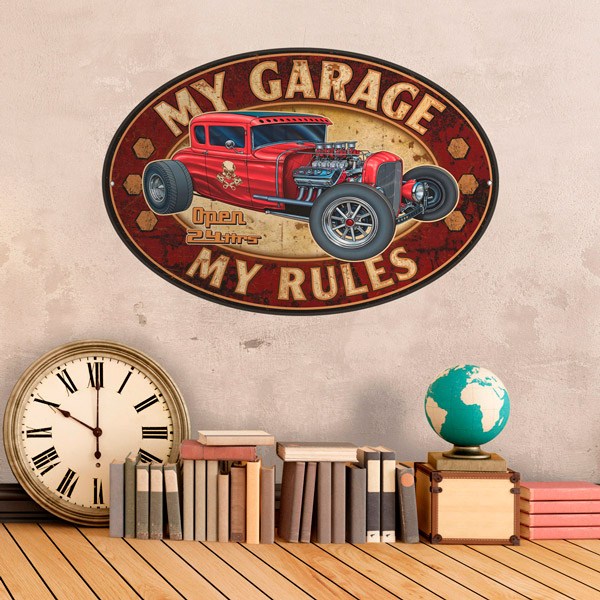 Stickers muraux: My Garage my Rules II