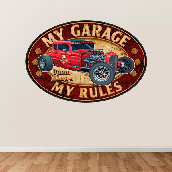 Stickers muraux: My Garage my Rules II