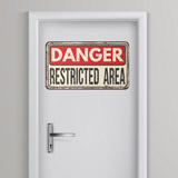 Stickers muraux: Danger Restricted Area 3
