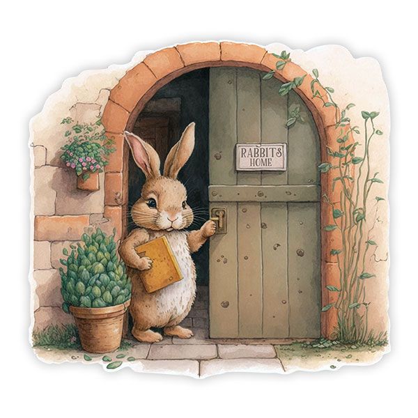 Stickers pour enfants: La maison du lapin